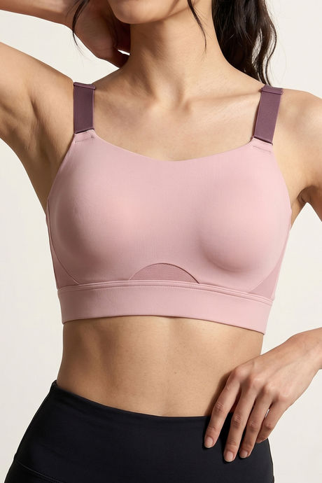Zelocity High Impact Quick Dry Sports Bra - Peach Whip — image 5